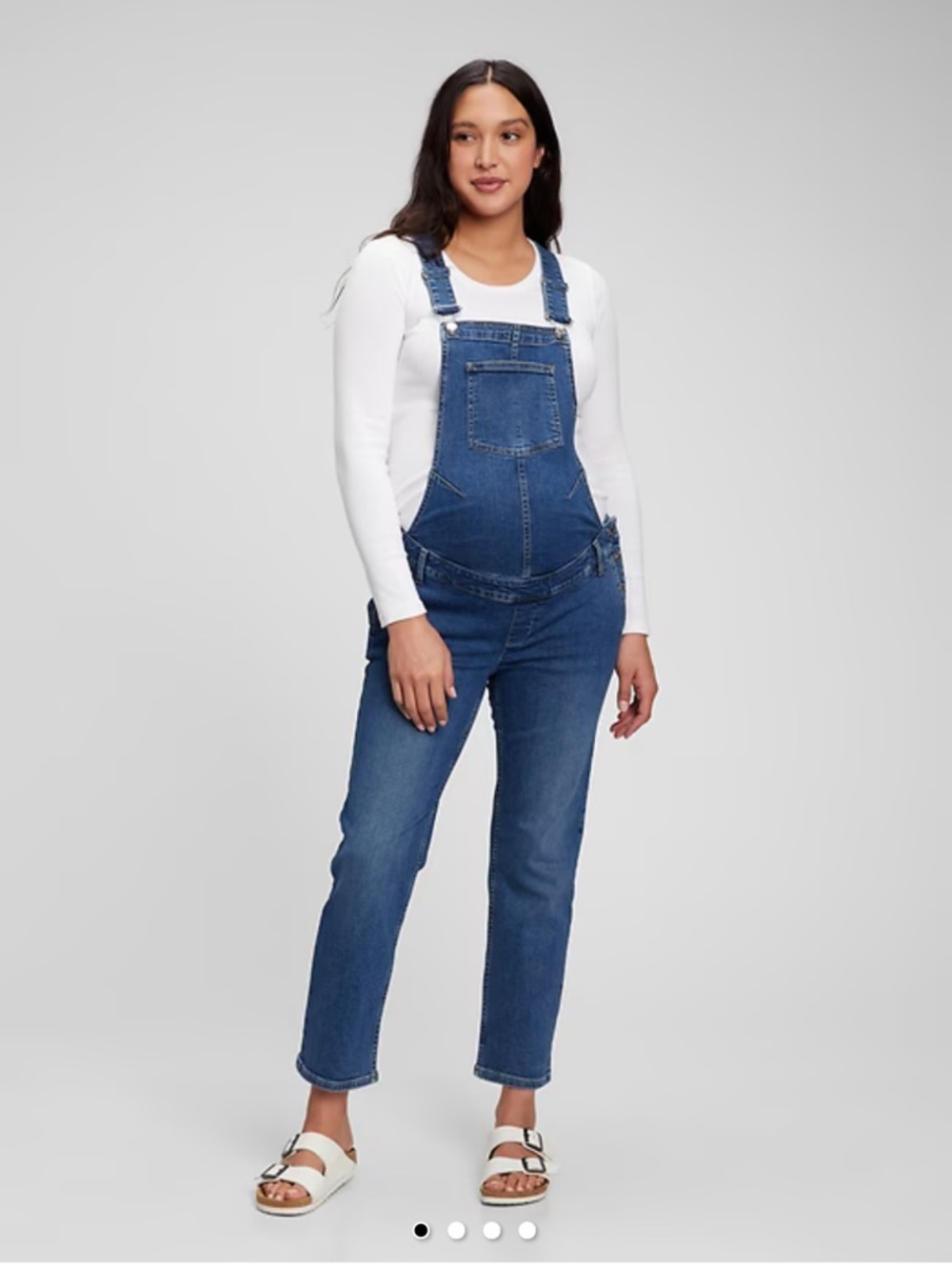 NWT Gap Blue Denim Maternity Overalls